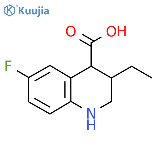 3-ethyl-6-fluoro-1,2,3,4-tetrahydroquinoline-4-carboxylic acid structure