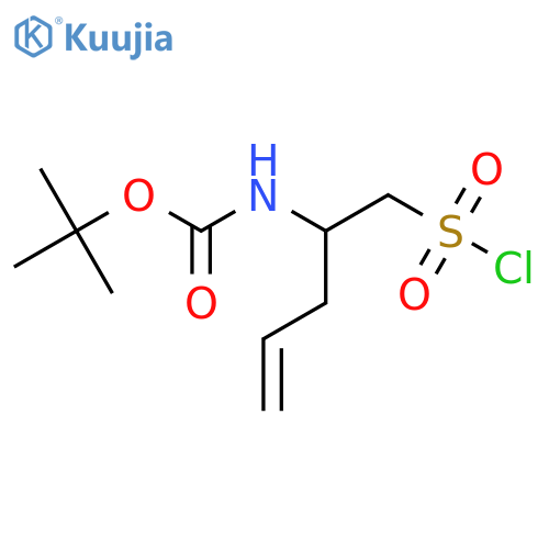 tert-butyl N-1-(chlorosulfonyl)pent-4-en-2-ylcarbamate structure