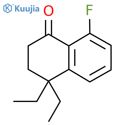 4,4-diethyl-8-fluoro-1,2,3,4-tetrahydronaphthalen-1-one structure