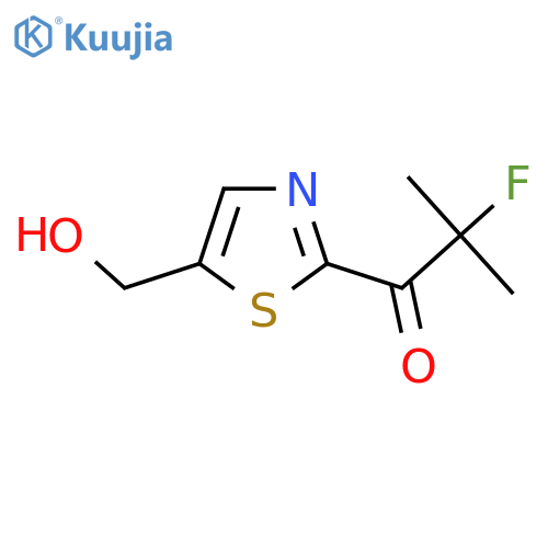 2-fluoro-1-5-(hydroxymethyl)-1,3-thiazol-2-yl-2-methylpropan-1-one structure