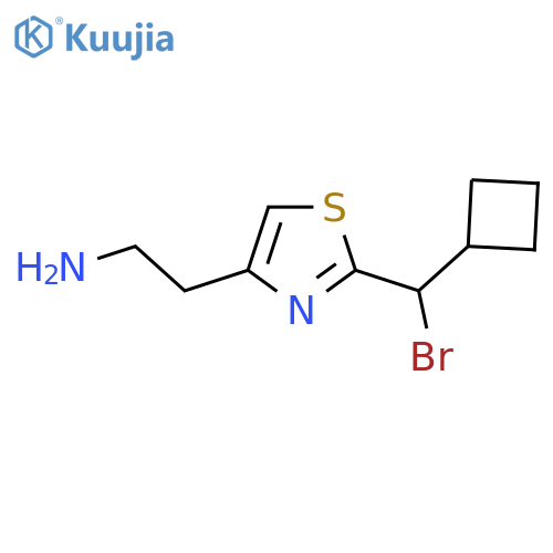 2-{2-bromo(cyclobutyl)methyl-1,3-thiazol-4-yl}ethan-1-amine structure