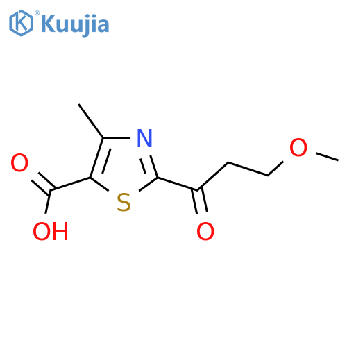 2-(3-methoxypropanoyl)-4-methyl-1,3-thiazole-5-carboxylic acid structure