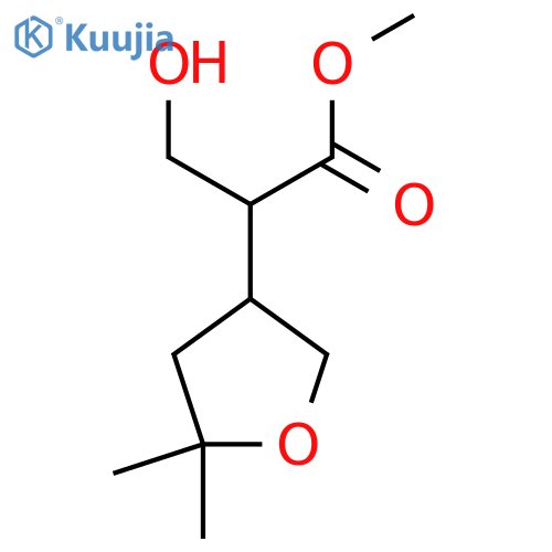 methyl 2-(5,5-dimethyloxolan-3-yl)-3-hydroxypropanoate structure