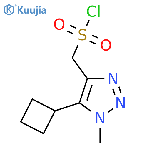 (5-cyclobutyl-1-methyl-1H-1,2,3-triazol-4-yl)methanesulfonyl chloride structure