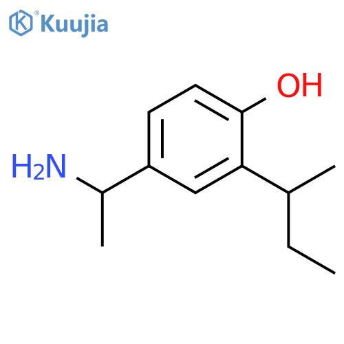 4-(1-aminoethyl)-2-(butan-2-yl)phenol structure