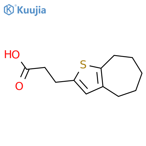 3-{4H,5H,6H,7H,8H-cycloheptabthiophen-2-yl}propanoic acid structure