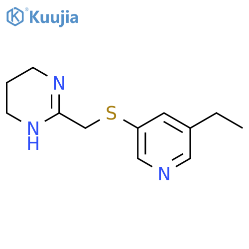 2-{(5-ethylpyridin-3-yl)sulfanylmethyl}-1,4,5,6-tetrahydropyrimidine structure