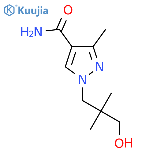 1-(3-hydroxy-2,2-dimethylpropyl)-3-methyl-1H-pyrazole-4-carboxamide structure