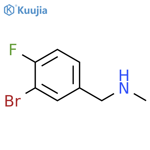 [(3-bromo-4-fluorophenyl)methyl](methyl)amine structure
