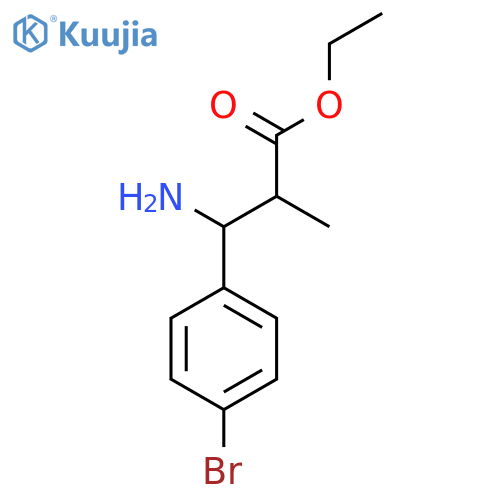 Ethyl 3-amino-3-(4-bromophenyl)-2-methylpropanoate structure