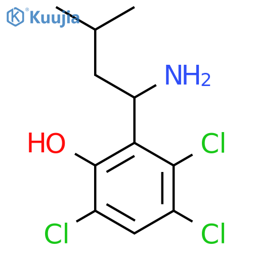 2-(1-amino-3-methylbutyl)-3,4,6-trichlorophenol structure