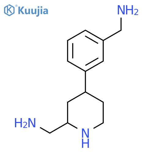 {4-3-(aminomethyl)phenylpiperidin-2-yl}methanamine structure