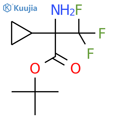 tert-butyl 2-amino-2-cyclopropyl-3,3,3-trifluoropropanoate structure