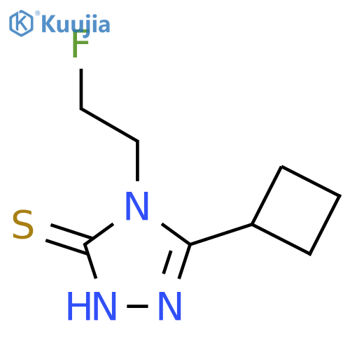 5-cyclobutyl-4-(2-fluoroethyl)-4H-1,2,4-triazole-3-thiol structure