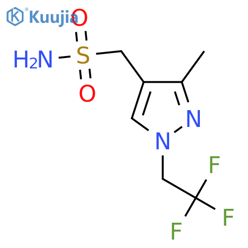 3-methyl-1-(2,2,2-trifluoroethyl)-1H-pyrazol-4-ylmethanesulfonamide structure