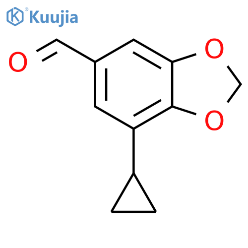 7-cyclopropyl-1,3-dioxaindane-5-carbaldehyde structure