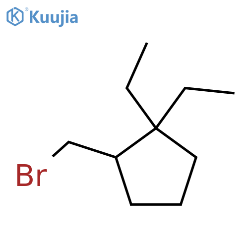 2-(bromomethyl)-1,1-diethylcyclopentane structure