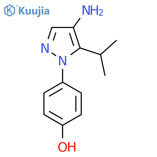 4-4-amino-5-(propan-2-yl)-1H-pyrazol-1-ylphenol structure