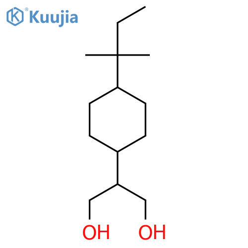 2-4-(2-methylbutan-2-yl)cyclohexylpropane-1,3-diol structure