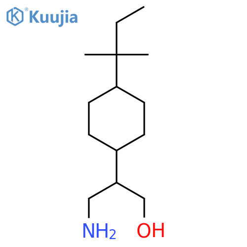 3-amino-2-4-(2-methylbutan-2-yl)cyclohexylpropan-1-ol structure