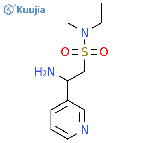 2-amino-N-ethyl-N-methyl-2-(pyridin-3-yl)ethane-1-sulfonamide structure