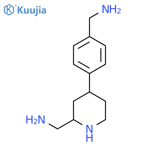 {4-4-(aminomethyl)phenylpiperidin-2-yl}methanamine structure