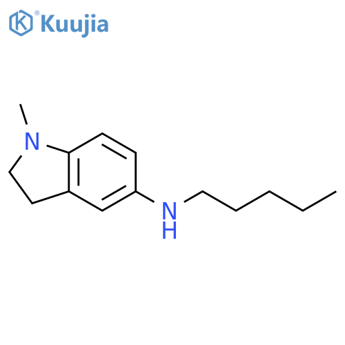 1-methyl-N-pentyl-2,3-dihydro-1H-indol-5-amine structure
