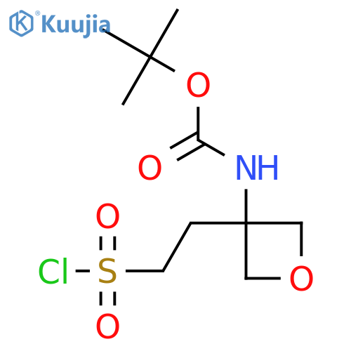 tert-butyl N-{3-2-(chlorosulfonyl)ethyloxetan-3-yl}carbamate structure