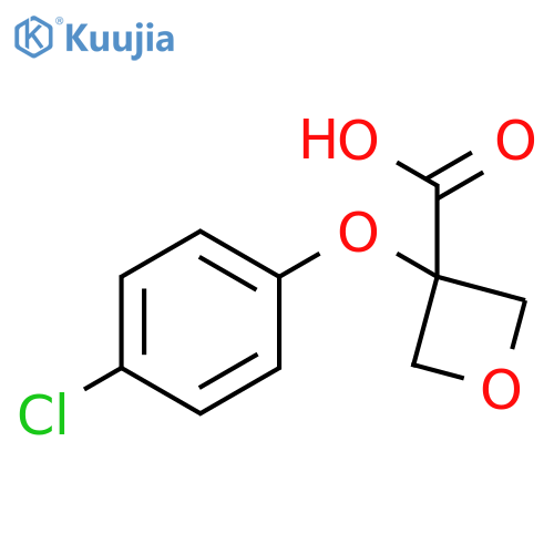 3-(4-chlorophenoxy)oxetane-3-carboxylic acid structure