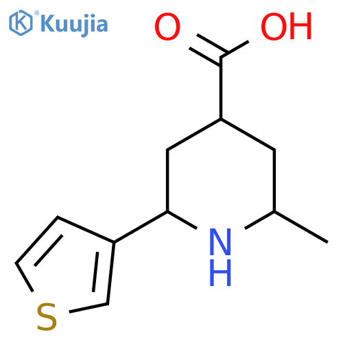 2-methyl-6-(thiophen-3-yl)piperidine-4-carboxylic acid structure