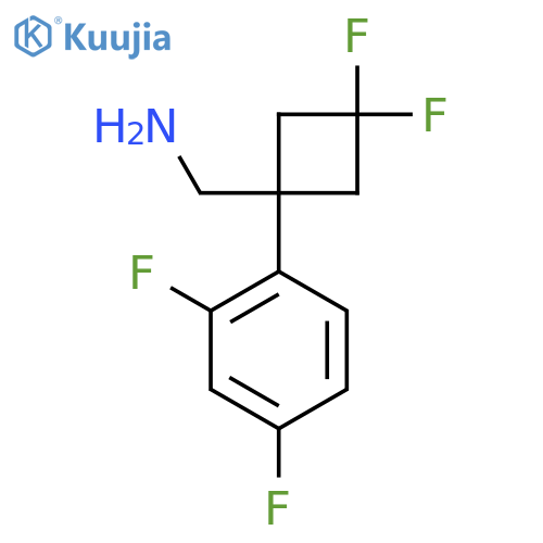 1-(2,4-difluorophenyl)-3,3-difluorocyclobutylmethanamine structure