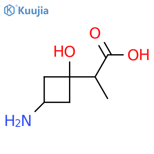 2-(3-amino-1-hydroxycyclobutyl)propanoic acid structure