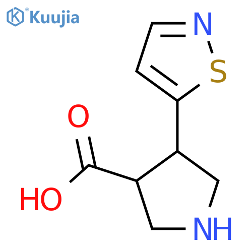 4-(1,2-thiazol-5-yl)pyrrolidine-3-carboxylic acid structure