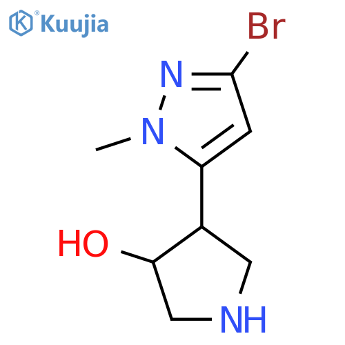 4-(3-bromo-1-methyl-1H-pyrazol-5-yl)pyrrolidin-3-ol structure