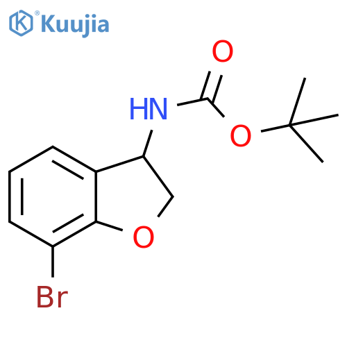 tert-butyl N-(7-bromo-2,3-dihydro-1-benzofuran-3-yl)carbamate structure