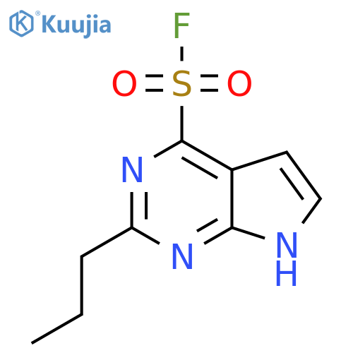 2-propyl-7H-pyrrolo2,3-dpyrimidine-4-sulfonyl fluoride structure