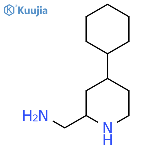 (4-cyclohexylpiperidin-2-yl)methanamine structure