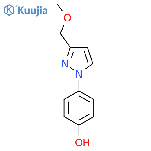 4-3-(methoxymethyl)-1H-pyrazol-1-ylphenol structure