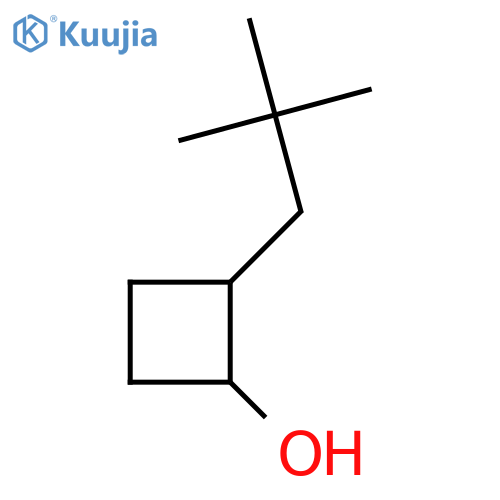 2-(2,2-dimethylpropyl)cyclobutan-1-ol structure