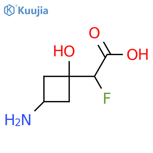 2-(3-amino-1-hydroxycyclobutyl)-2-fluoroacetic acid structure