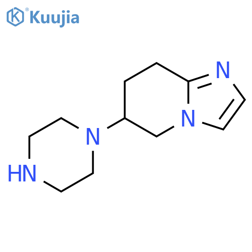 1-{5H,6H,7H,8H-imidazo1,2-apyridin-6-yl}piperazine structure