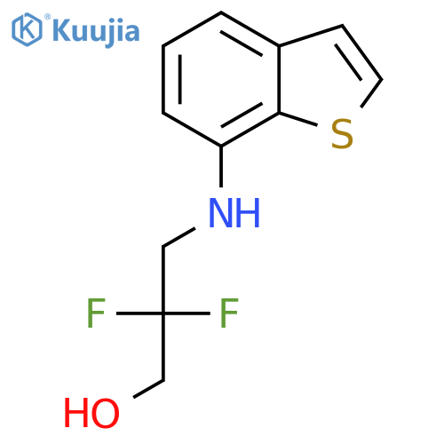 3-(1-benzothiophen-7-yl)amino-2,2-difluoropropan-1-ol structure