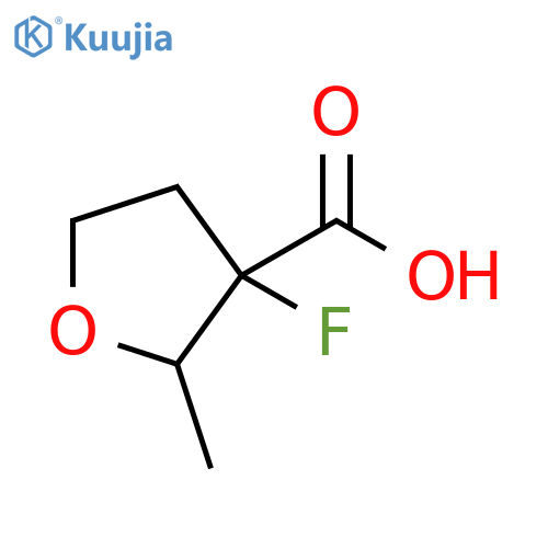 3-fluoro-2-methyloxolane-3-carboxylic acid structure