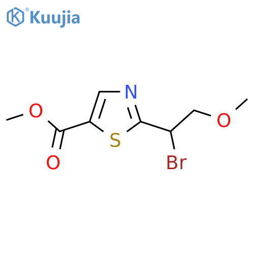 methyl 2-(1-bromo-2-methoxyethyl)-1,3-thiazole-5-carboxylate structure