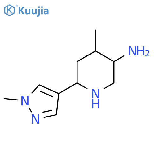 4-methyl-6-(1-methyl-1H-pyrazol-4-yl)piperidin-3-amine structure