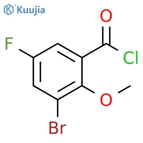 3-Bromo-5-fluoro-2-methoxybenzoyl chloride structure