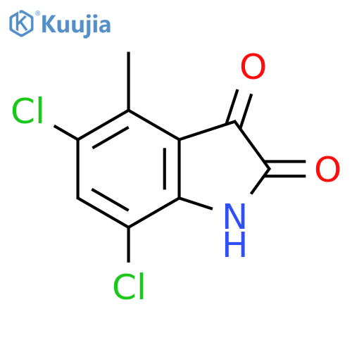 5,7-dichloro-4-methyl-2,3-dihydro-1H-indole-2,3-dione structure