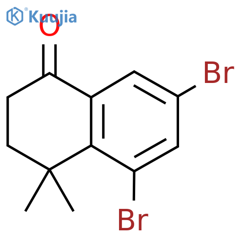 5,7-dibromo-4,4-dimethyl-1,2,3,4-tetrahydronaphthalen-1-one structure