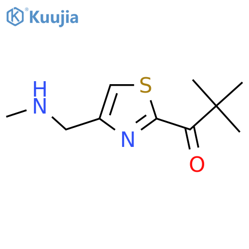 2,2-dimethyl-1-{4-(methylamino)methyl-1,3-thiazol-2-yl}propan-1-one structure