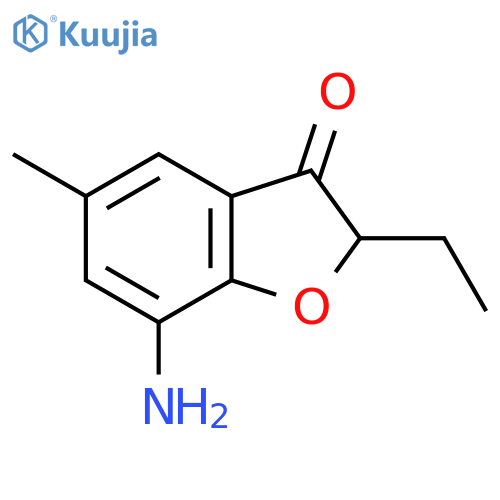 7-amino-2-ethyl-5-methyl-2,3-dihydro-1-benzofuran-3-one structure